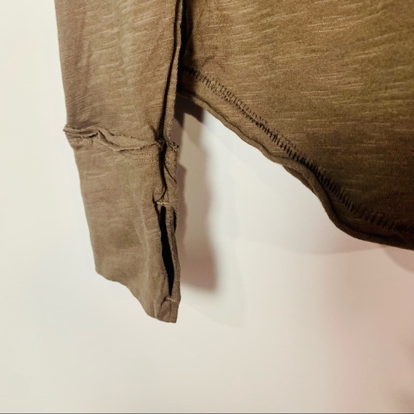 FREE PEOPLE | WE THE FREE NWT  ARDEN TEE LONG SLEEVE TEE LITE BARK BROWN SIZE S - Picture 8 of 10